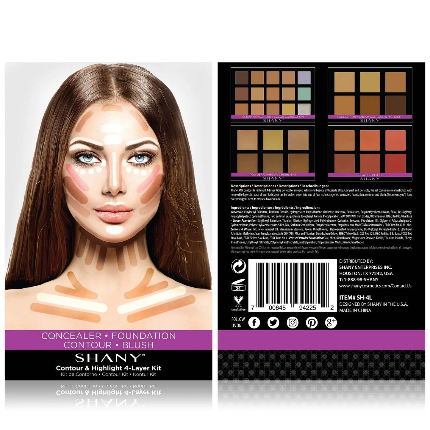 4-Layer Contour and Highlight Makeup Kit SHANY