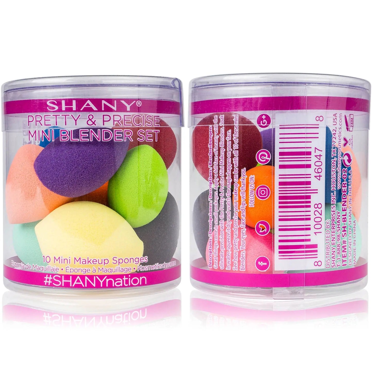 Pretty & Precise Mini Blender Set of 10 Sponges SHANY