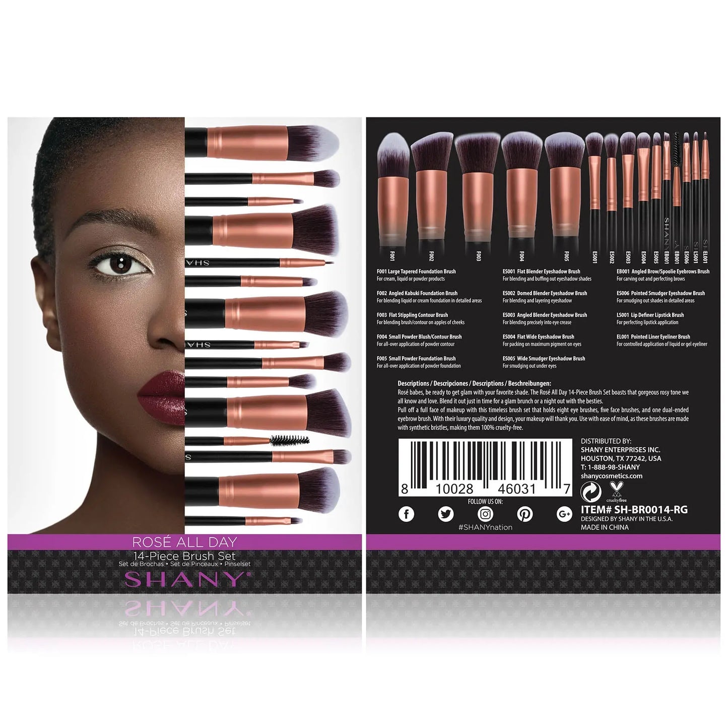 14 Piece Professional Makeup Brush Set SHANY