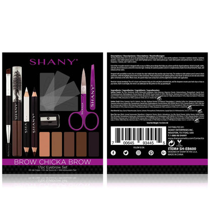 Brow Chicka Brow Eyebrow Makeup Set - 17-Piece Kit SHANY