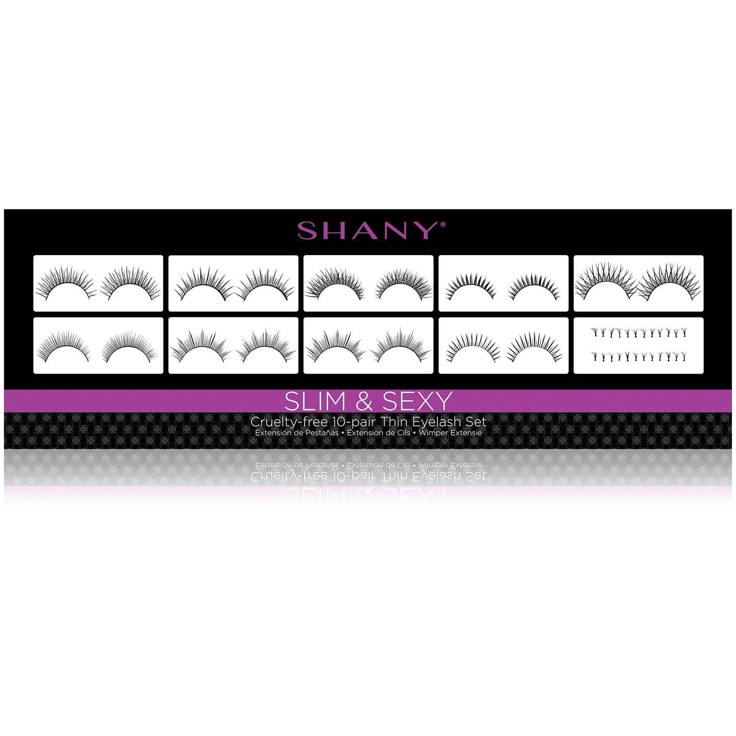 Eyelash extend - set of 10 assorted reusable eyelashes SHANY