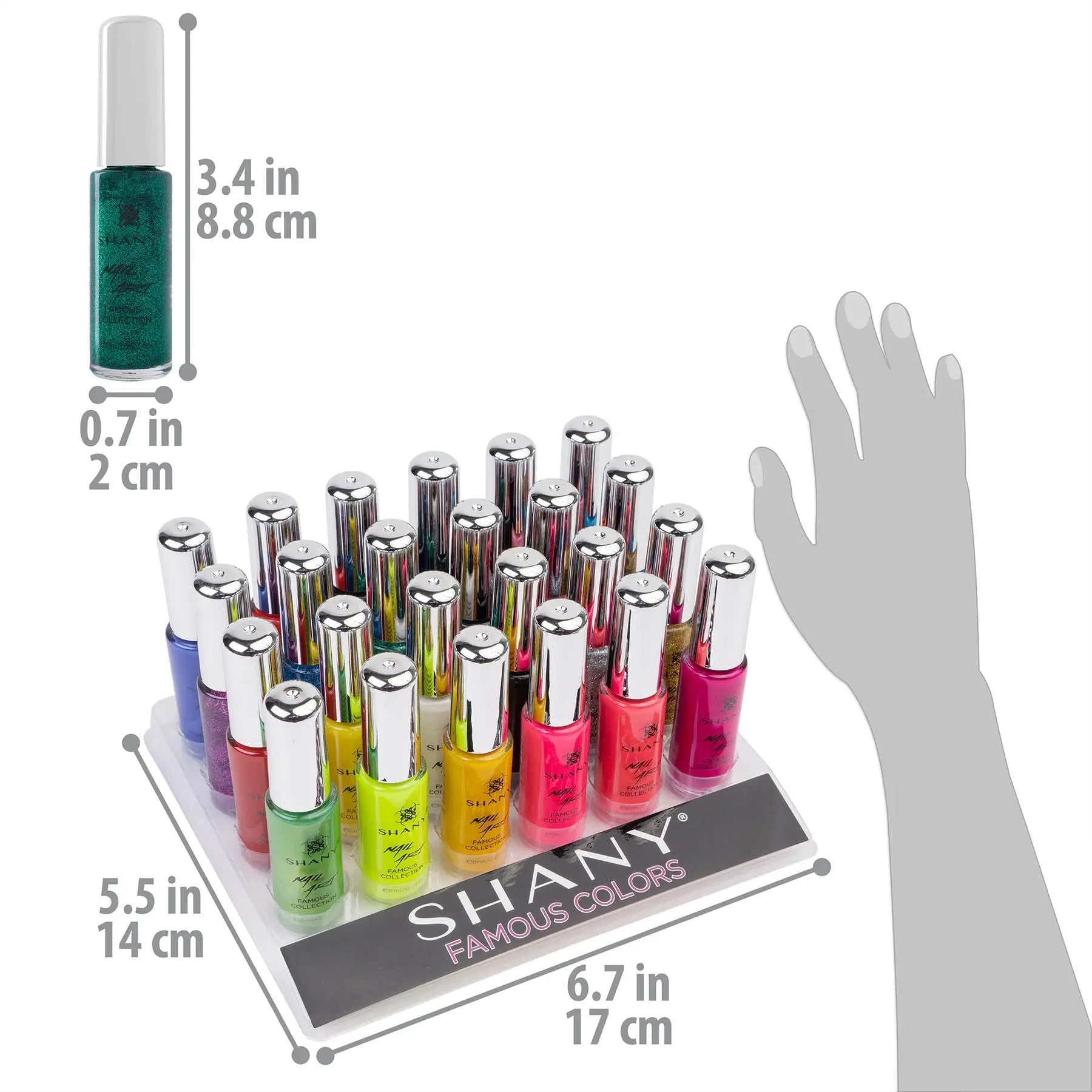 Nail Art Set Nail Polish - Fine Brush For Nail Design - 24 Famous Colors SHANY