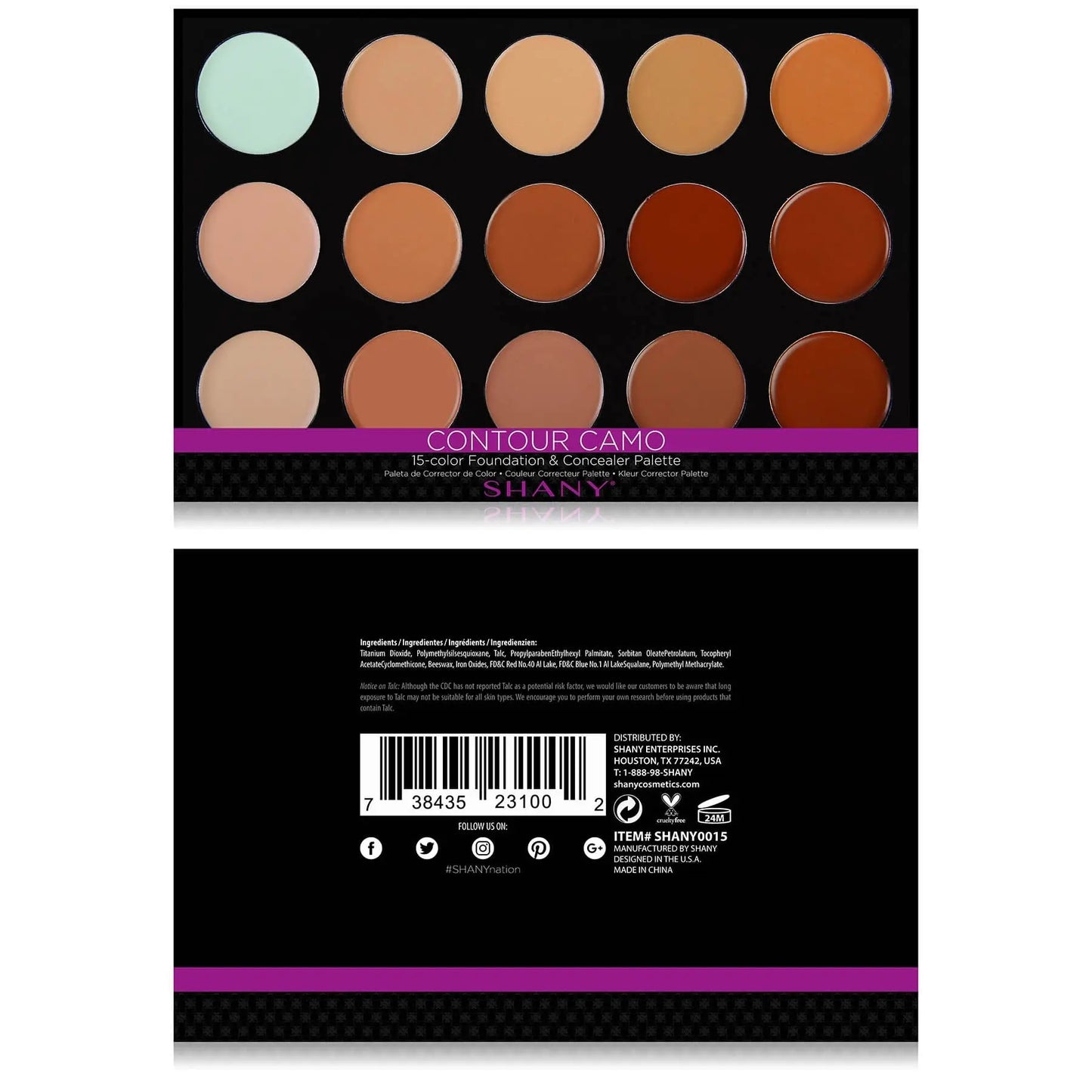 CONTOUR CAMO - Professional Cream Foundation and Camouflage Concealer SHANY