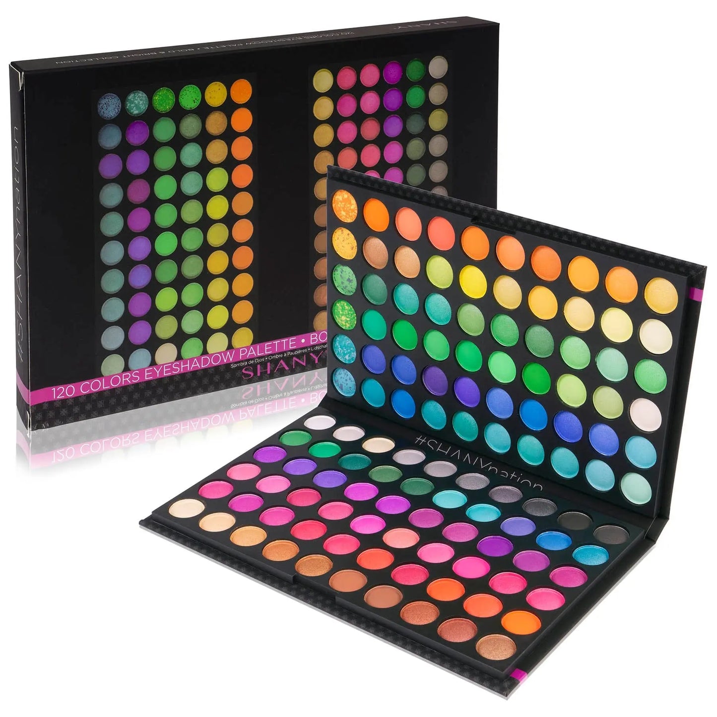 120 Colors Eye shadow Palette, Bold and Bright Collection,  Classic Neon SHANY