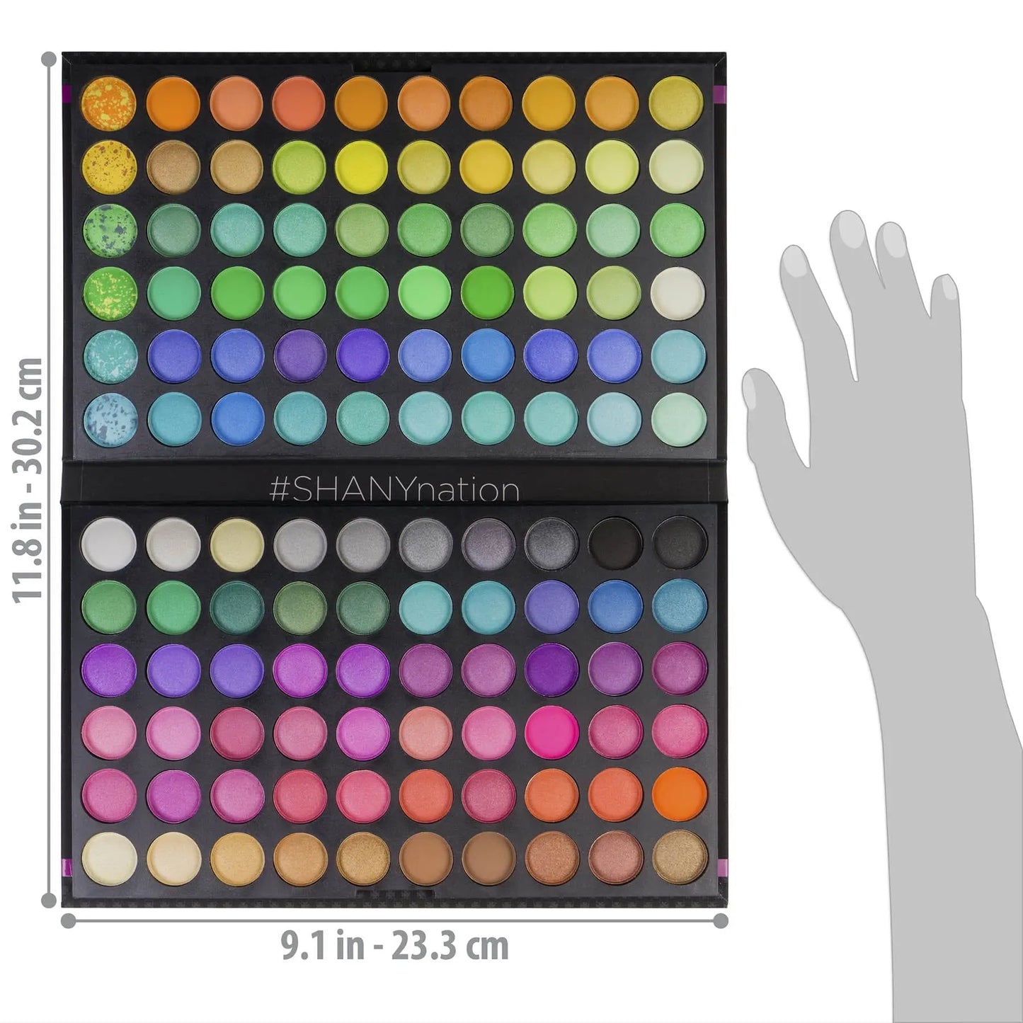 120 Colors Eye shadow Palette, Bold and Bright Collection,  Classic Neon SHANY