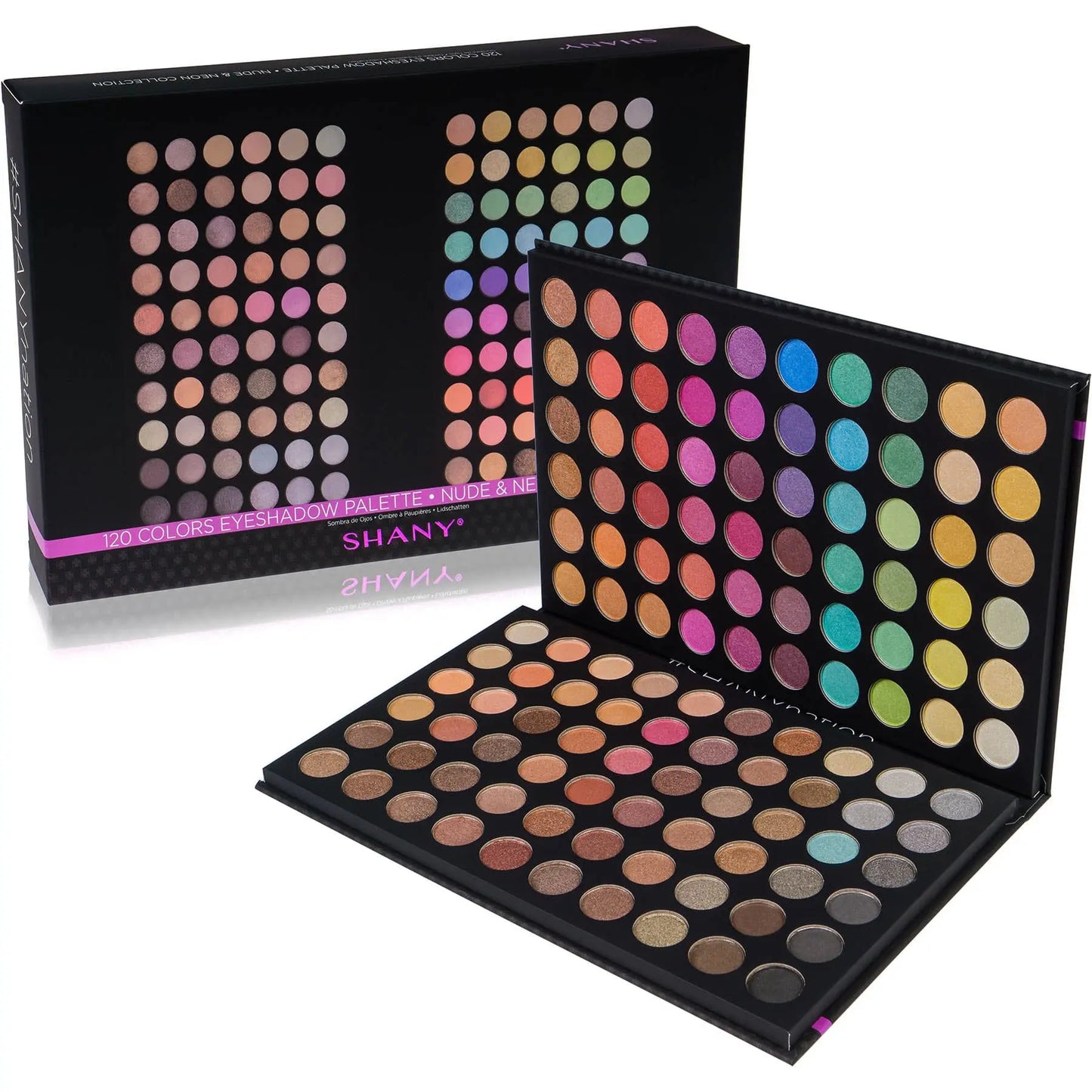 Ultimate Fusion - 120 Color Eye shadow Palette Natural Nude and Neon Combination SHANY