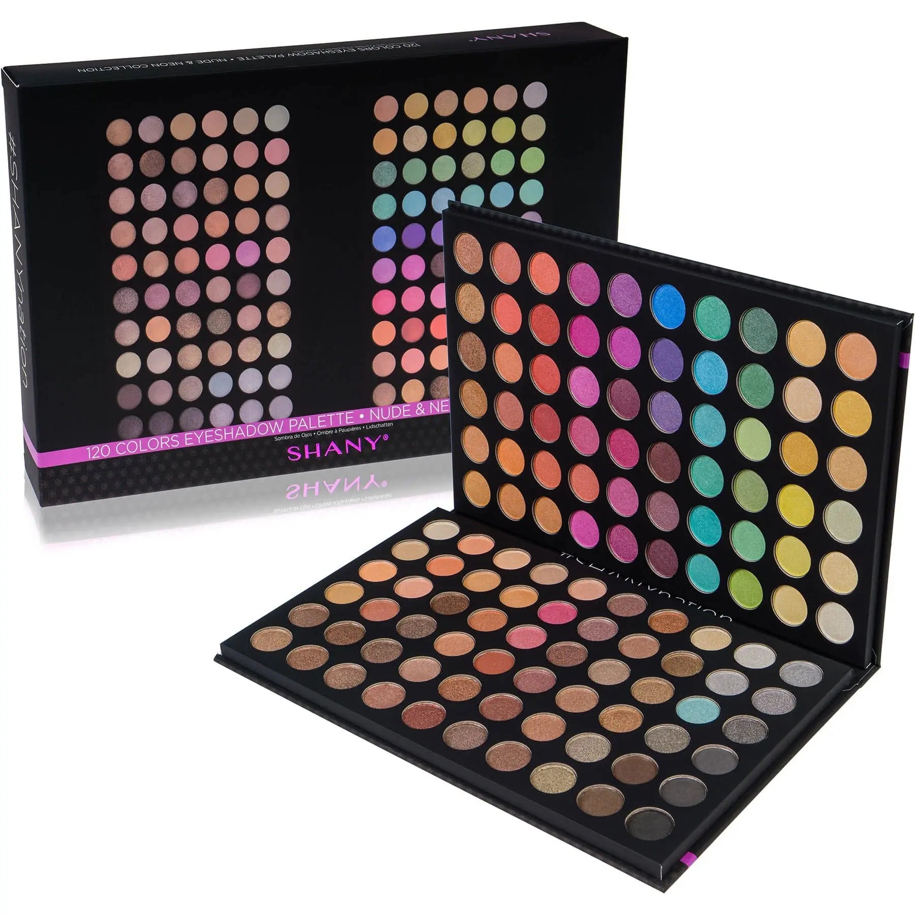 Ultimate Fusion - 120 Color Eye shadow Palette Natural Nude and Neon Combination SHANY