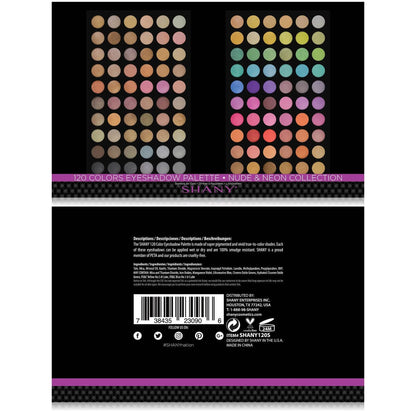 Ultimate Fusion - 120 Color Eye shadow Palette Natural Nude and Neon Combination SHANY