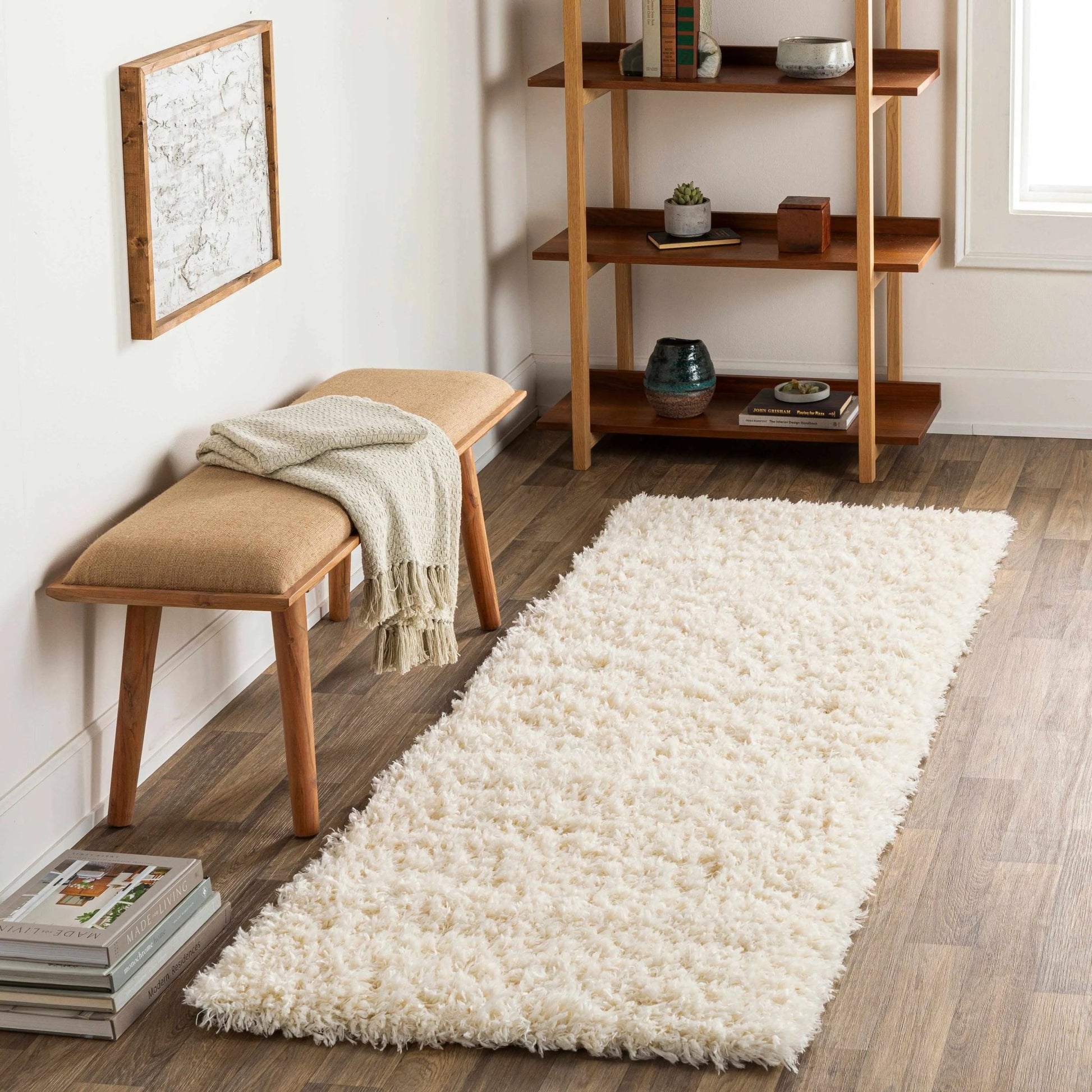 Siari Solid Cream Plush Rug - Get it from Bo