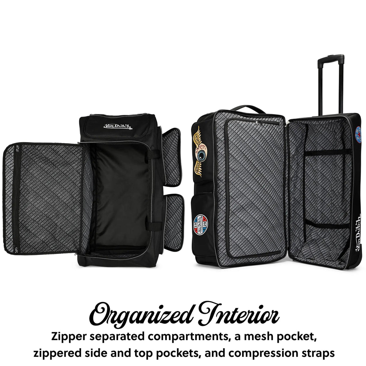 Signature Patch 28" Checked Rolling Duffel - Get it from Bo