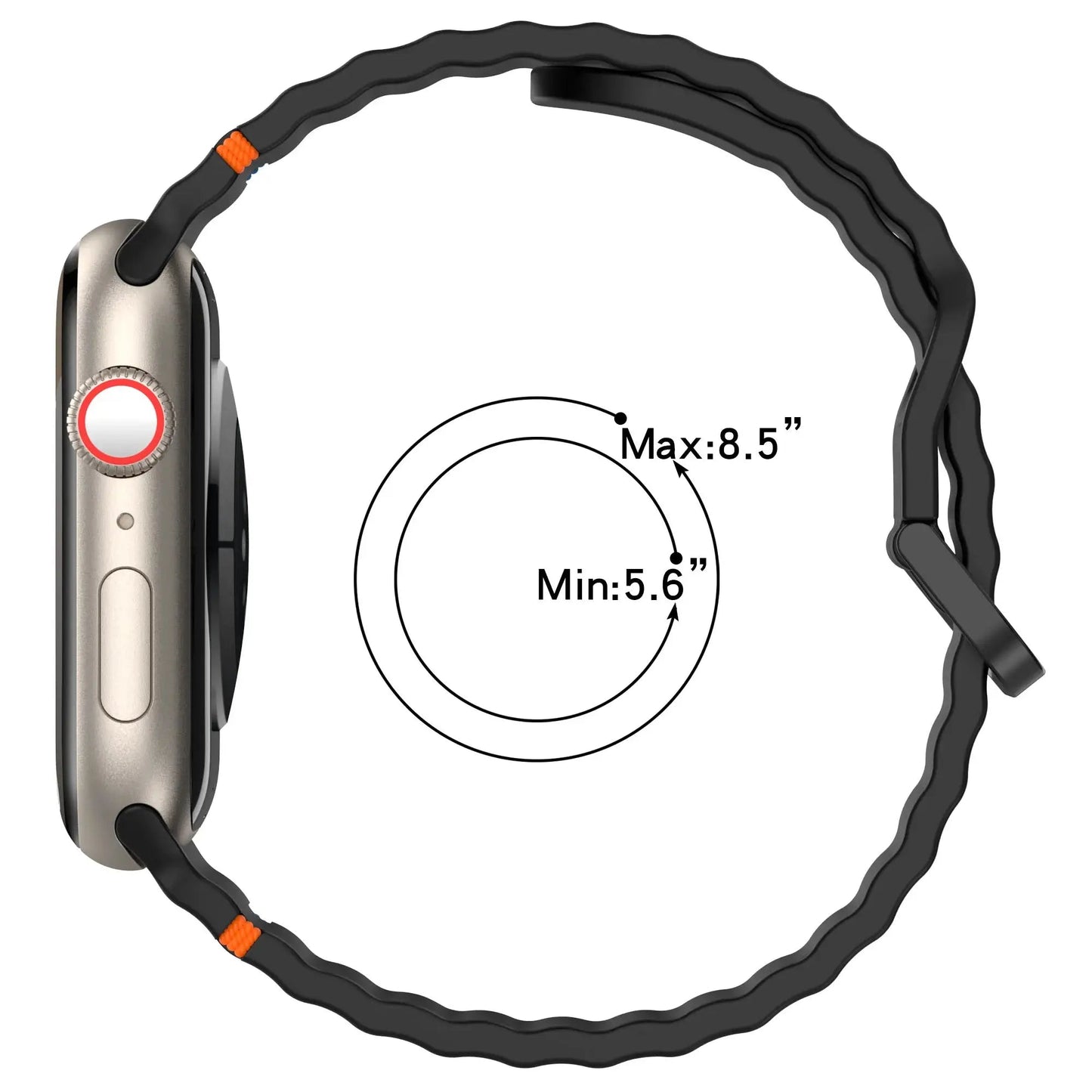 Silicone Strap for Apple watch Ultra Band 49mm 46mm 45mm 42mm 44mm 40mm 41mm correa bracelet belt iWatch series 10 9 8 6 7 5 SE - Get it from Bo
