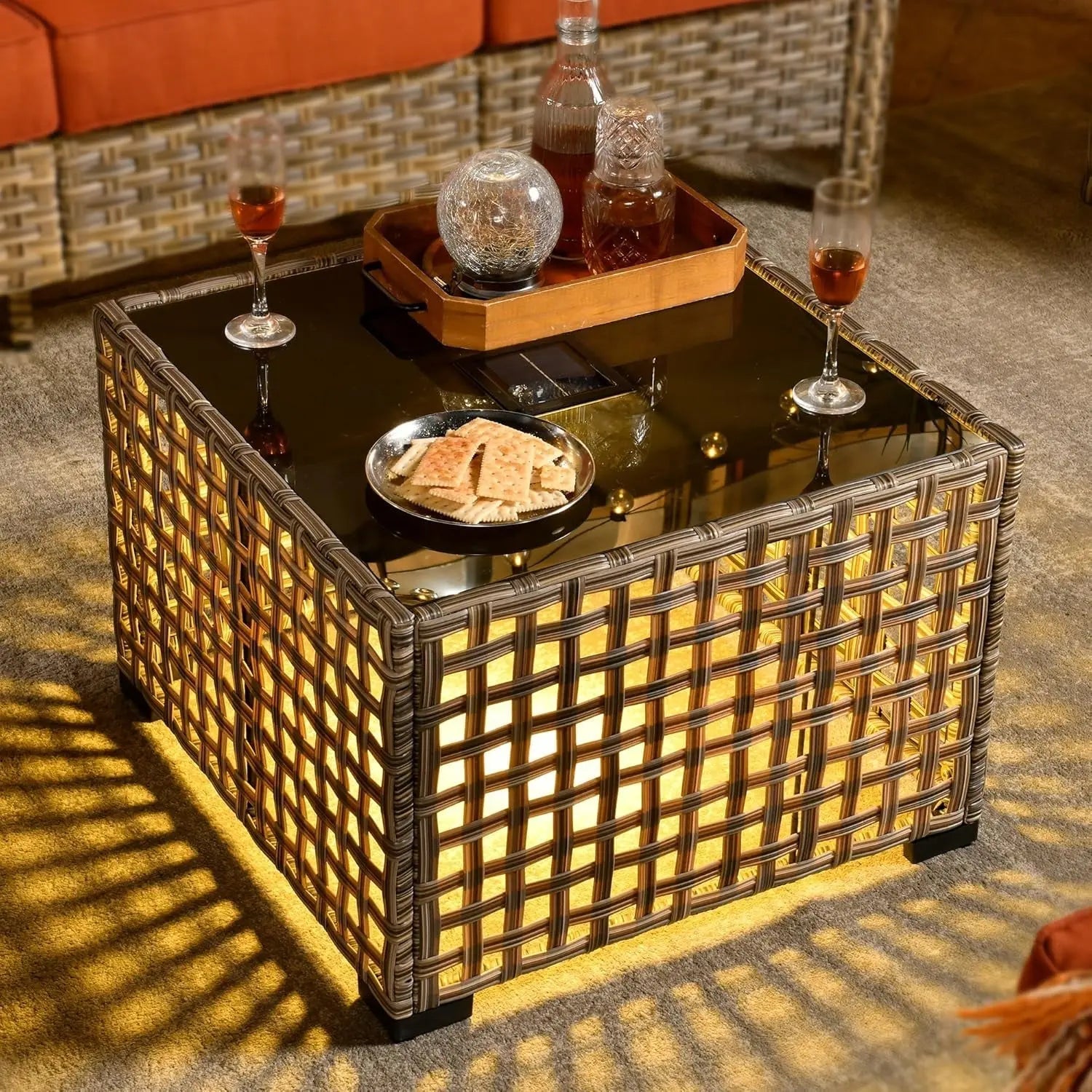 Six Piece Rattan Wicker Outdoor Sectional Sofa Set - Get it from Bo