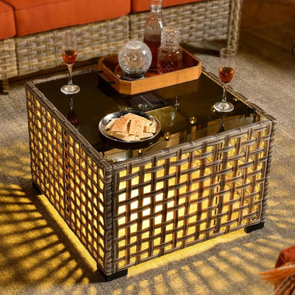 Six Piece Rattan Wicker Outdoor Sectional Sofa Set - Get it from Bo