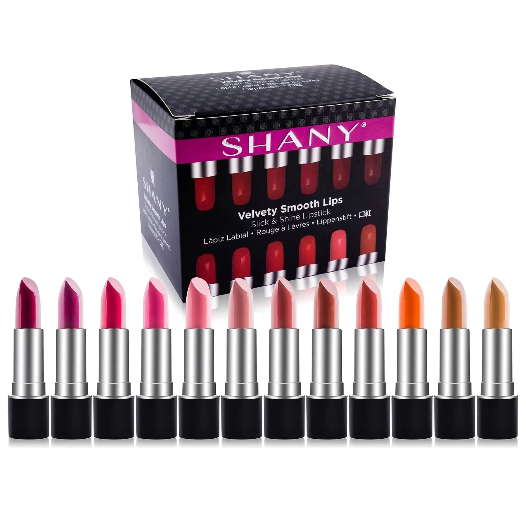 Slick & Shine Lipstick Set - 12 color Long Lasting & Moisturizing - Get it from Bo