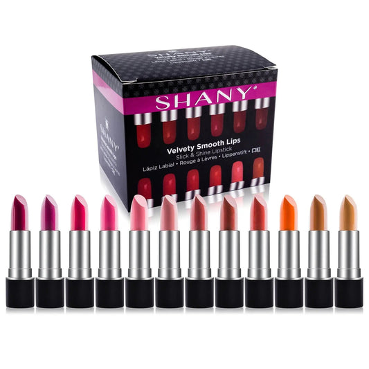 Slick & Shine Lipstick Set - 12 color Long Lasting & Moisturizing - Get it from Bo