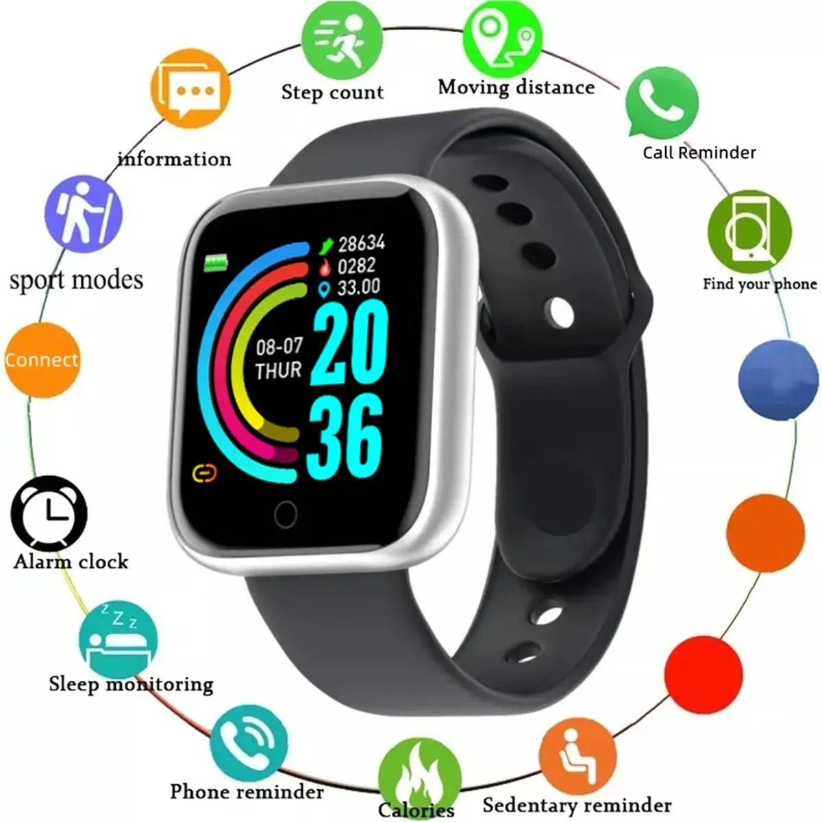 Smart Watch 116 Plus Fitness Tracking Sport Modes - Get it from Bo