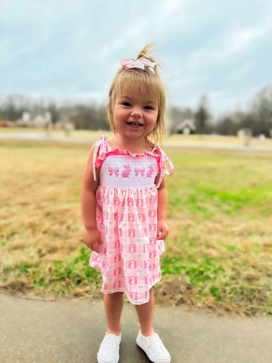 Smocked bunny bows Dress - Get it from Bo