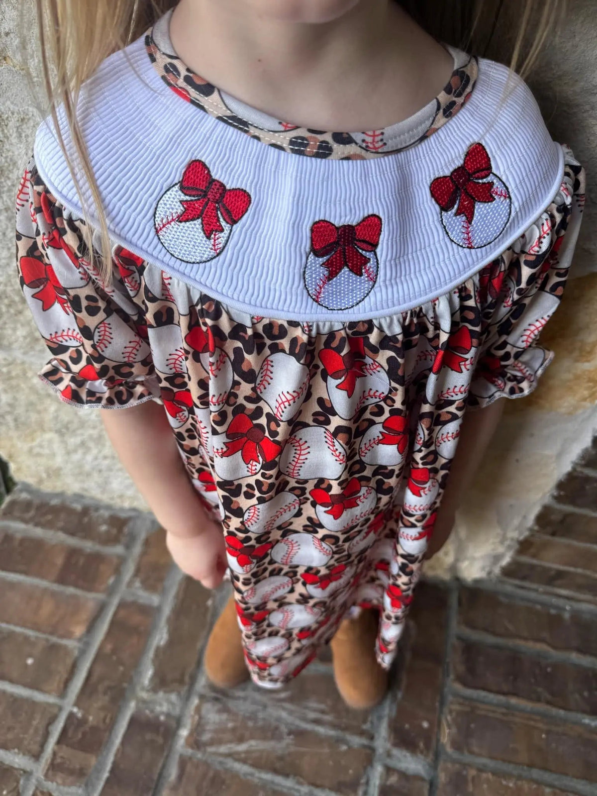 Smocked leopard baseball Dress - Get it from Bo