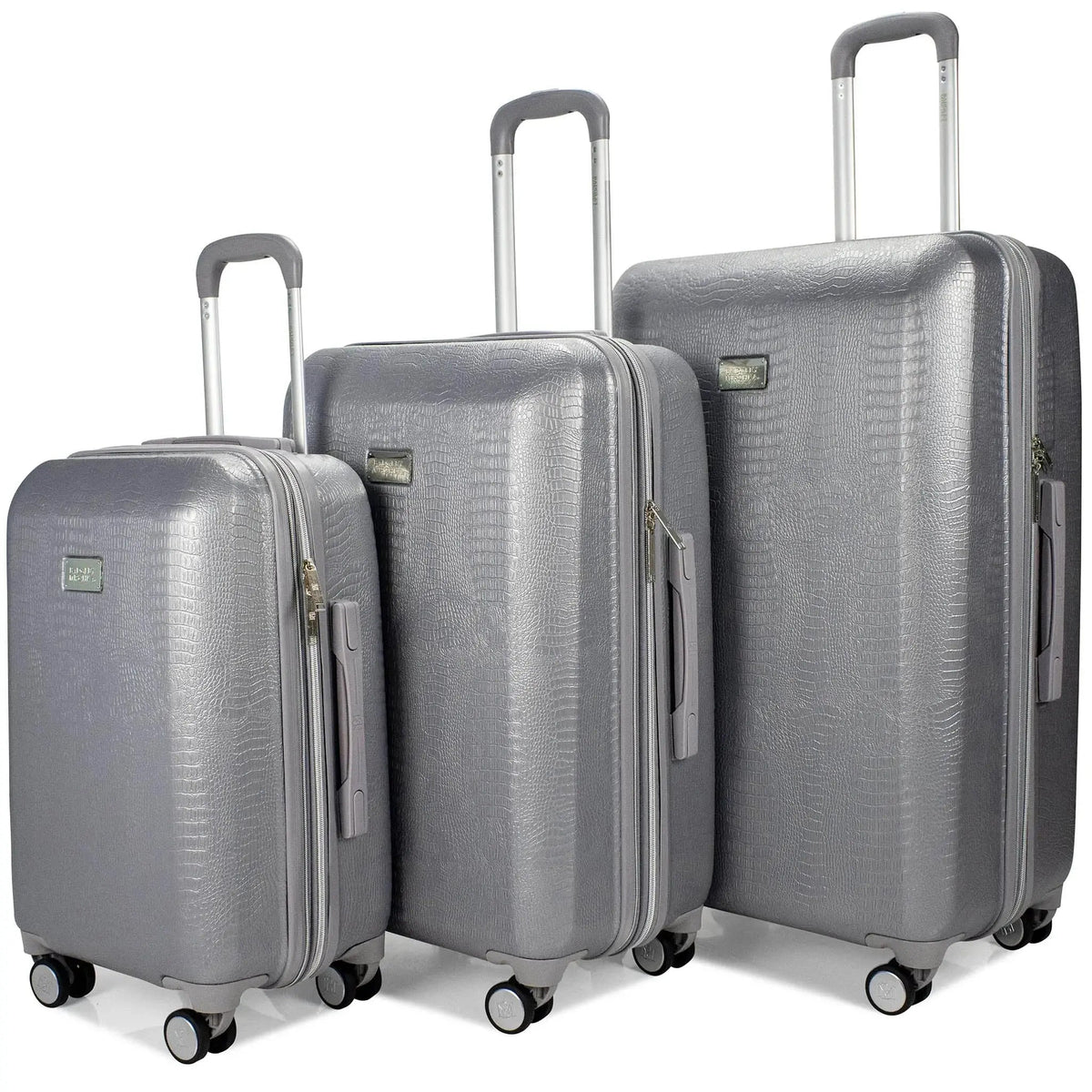 Snakeskin 3 Piece Expandable Classy Luggage Set - Get it from Bo