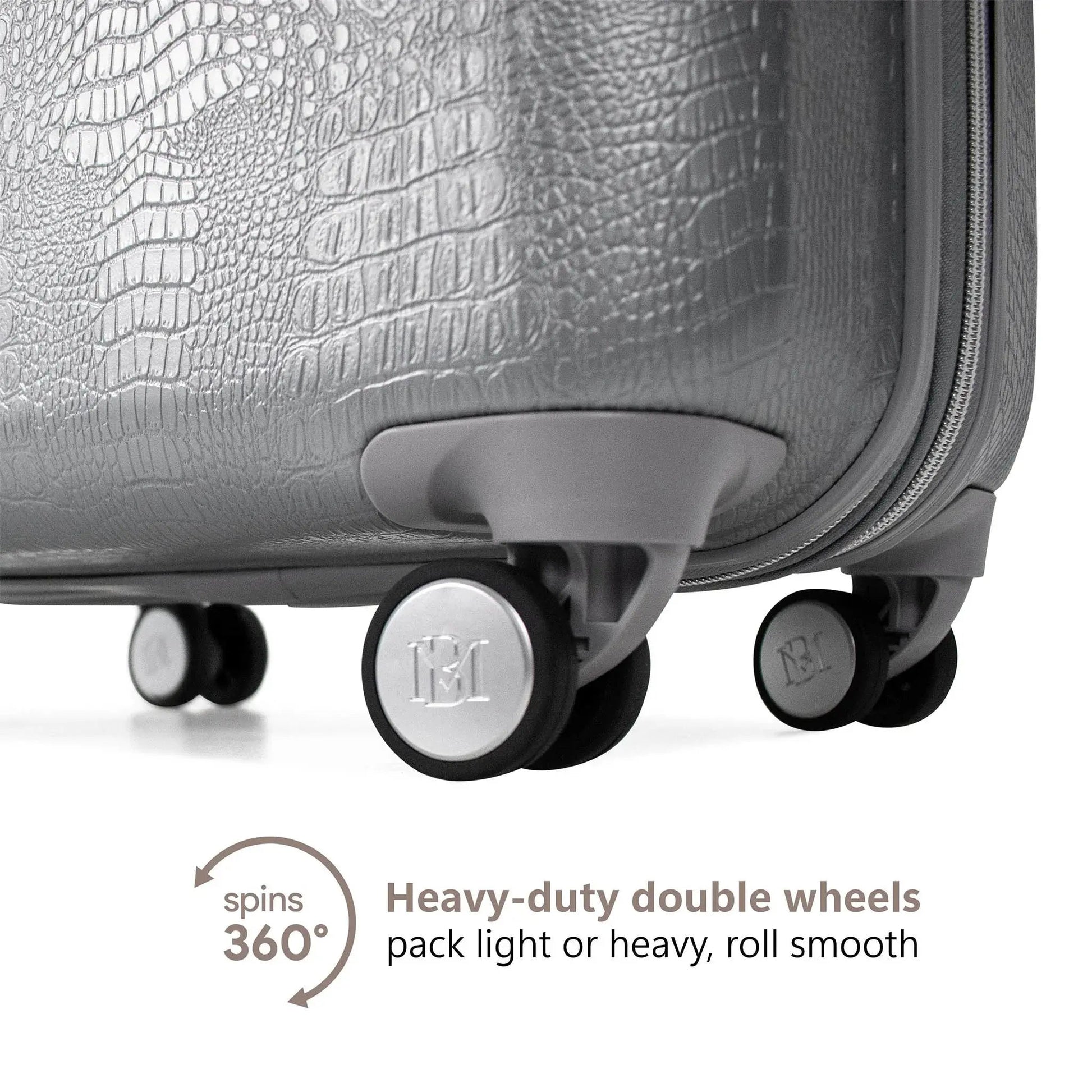 Snakeskin 3 Piece Expandable Classy Luggage Set - Get it from Bo