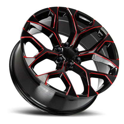 Snowflake Gloss Black Candy Red Milled - Get it from Bo