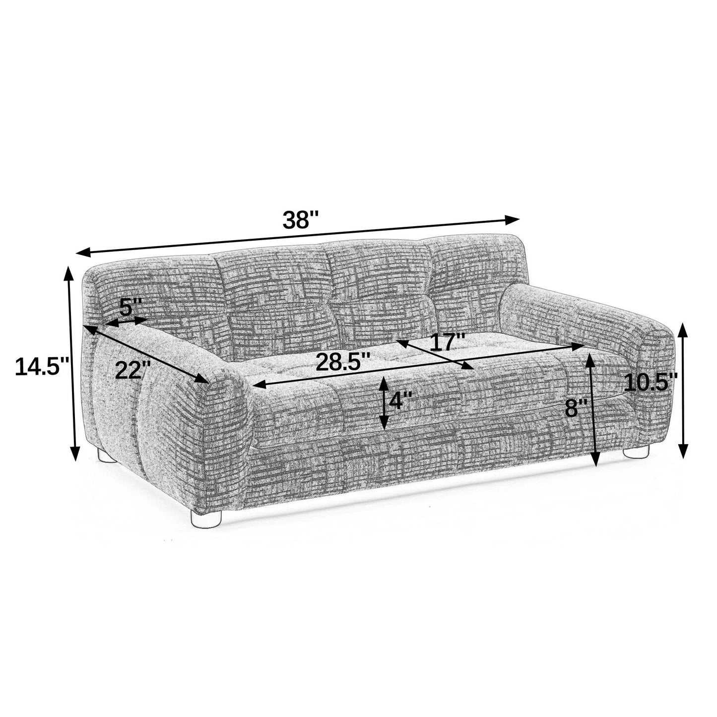 Soft Comfortable Pet Sofa with Backrest and Armrests - Get it from Bo
