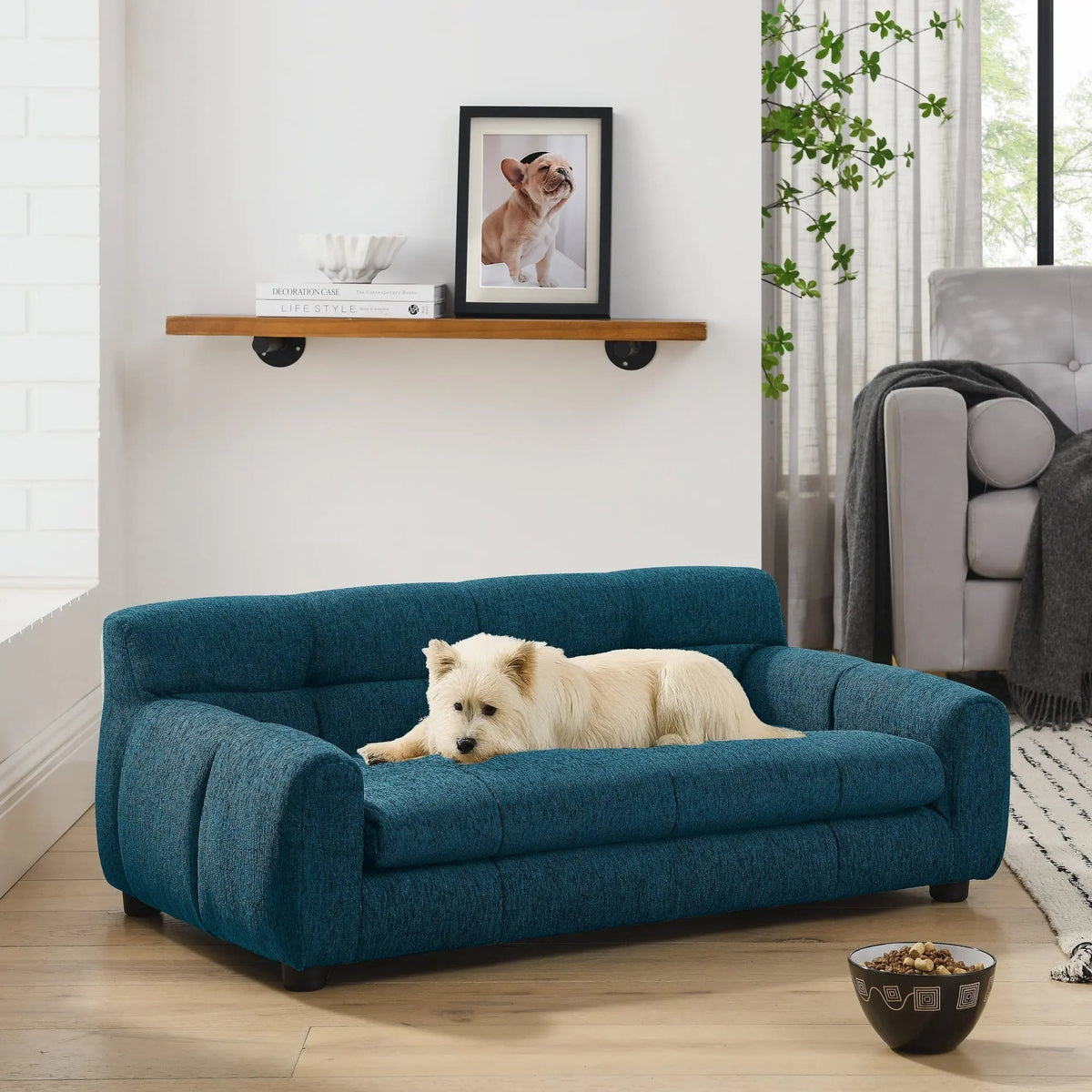 Soft Comfortable Pet Sofa with Backrest and Armrests - Get it from Bo