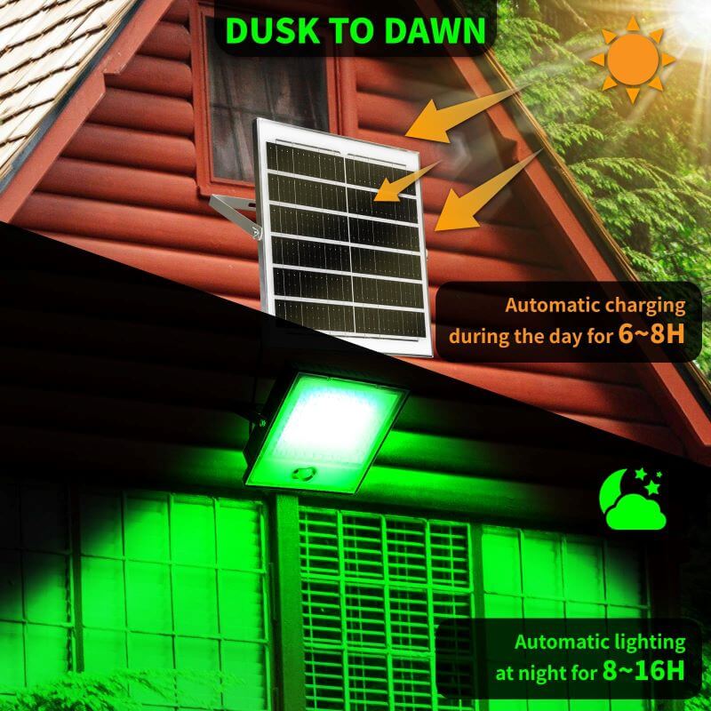 Solar Green Floodlight for Night Hunting -10,000 lumens Langy Solar Lights