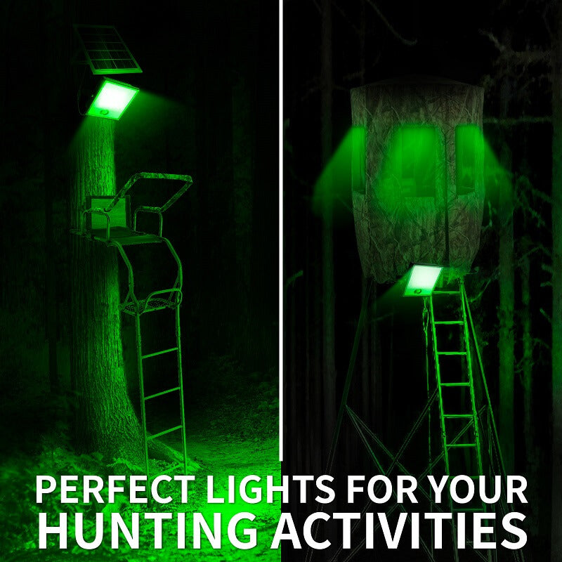 Solar Green Floodlight for Night Hunting -10,000 lumens Langy Solar Lights