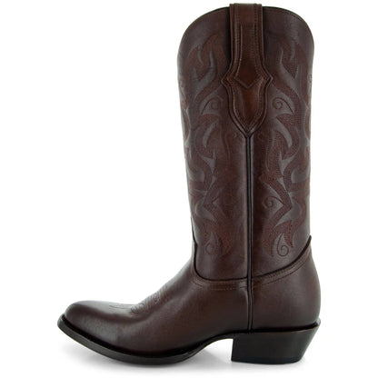 Cowboy Dress Boots | Mens Classic Round-Toe Boots (H7001-Brown) Soto Boots