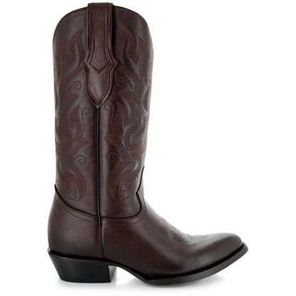 Cowboy Dress Boots | Mens Classic Round-Toe Boots (H7001-Brown) Soto Boots