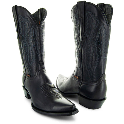 Men's Snip Toe Cowboy Boots Black (H50030) | Soto Boots Soto Boots