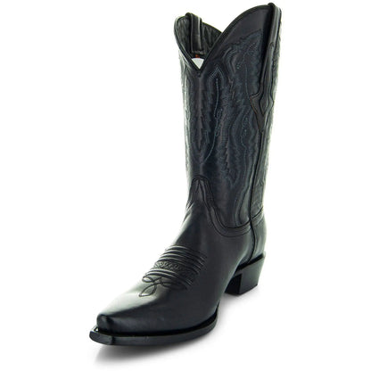 Men's Snip Toe Cowboy Boots Black (H50030) | Soto Boots Soto Boots