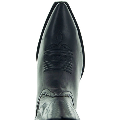 Men's Snip Toe Cowboy Boots Black (H50030) | Soto Boots Soto Boots