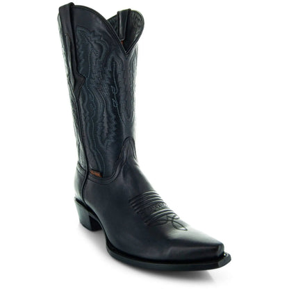 Men's Snip Toe Cowboy Boots Black (H50030) | Soto Boots Soto Boots