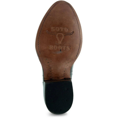 Men's  Brown Ostrich Print Cowboy Boots (H7002) Soto Boots