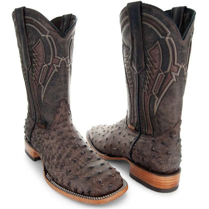Soto Boots Mens Out of the Wild Brown Ostrich Print Boots H50031 Soto Boots