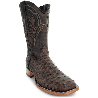 Soto Boots Mens Out of the Wild Brown Ostrich Print Boots H50031 Soto Boots