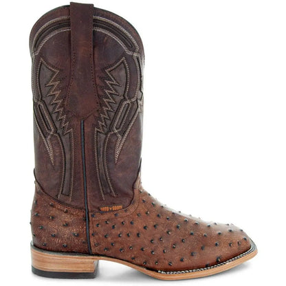 Soto Boots Mens Out of the Wild Cognac Ostrich Print Boots H50031 Soto Boots