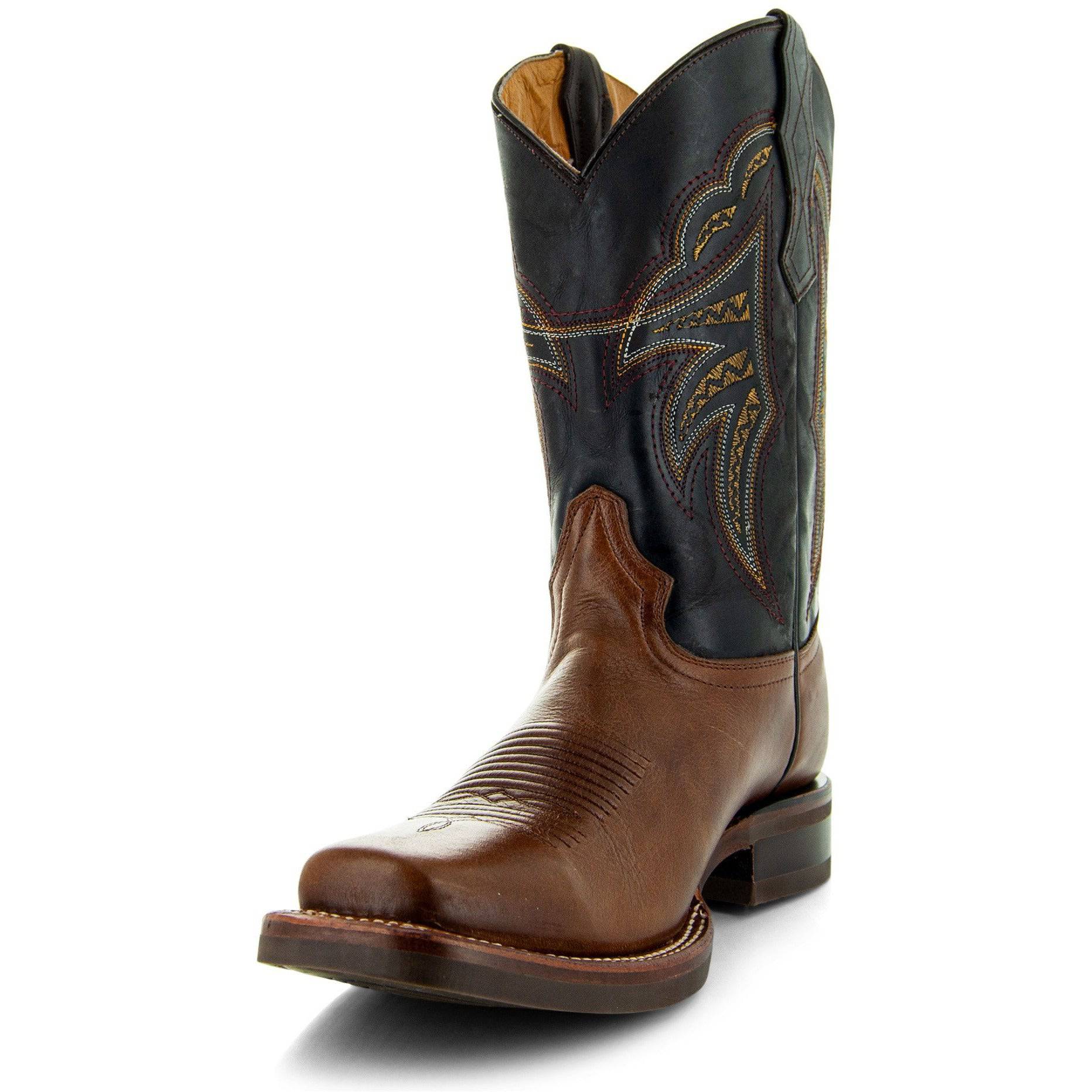 Miel Square Toe Leather Cowboy Boots H4002 Soto Boots