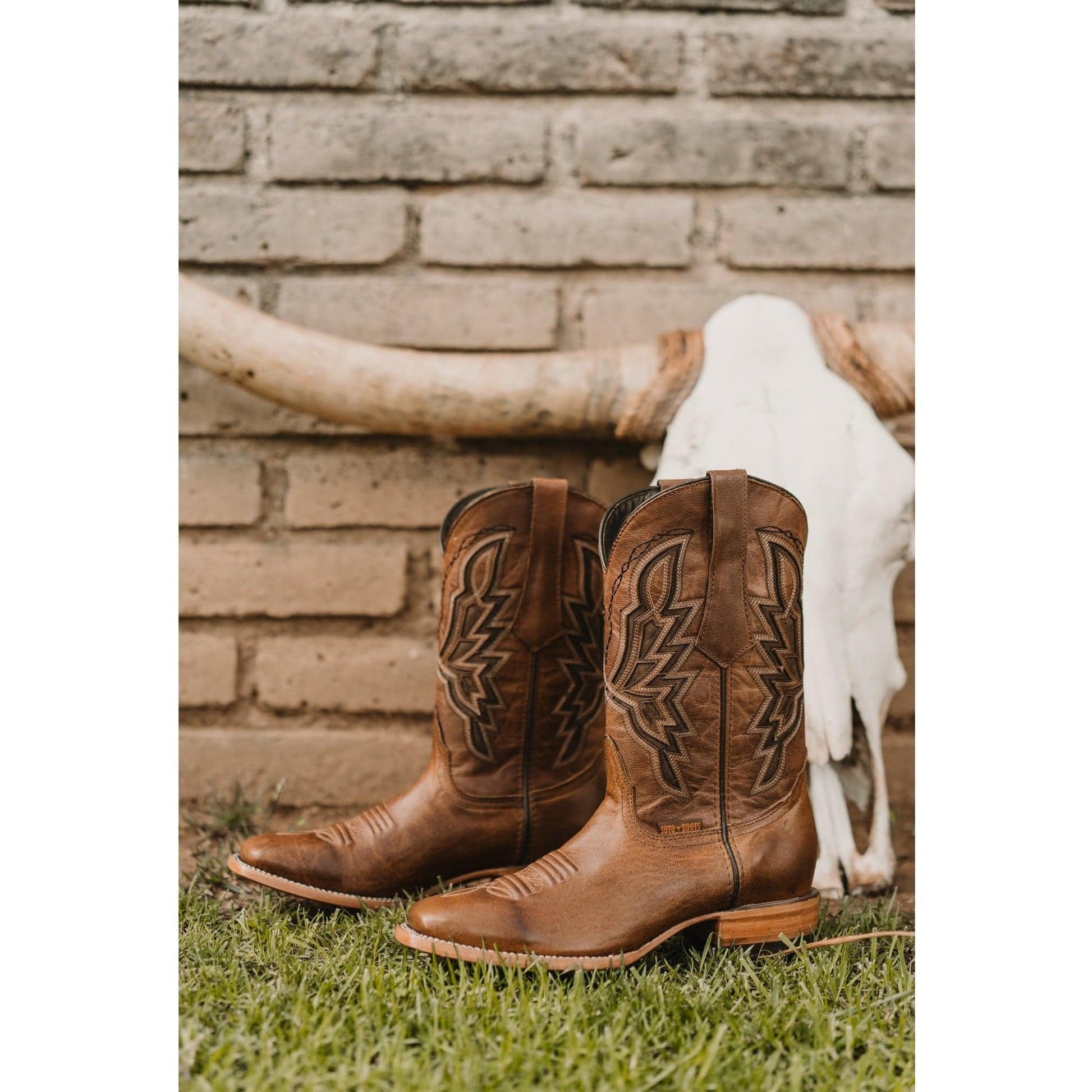 Broad Square Toe Cowboy Boots | Men's Broad Toe Boots (H50028) Soto Boots