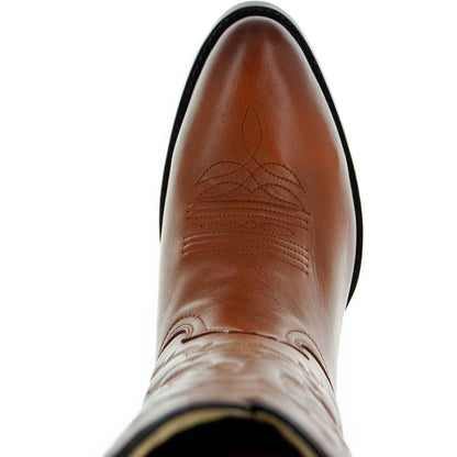 Cowboy Dress Boots | Mens Classic Round-Toe Boots (H7001-Tan) - Get it from Bo