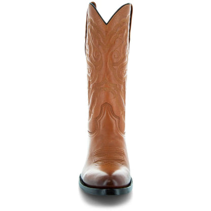 Cowboy Dress Boots | Mens Classic Round-Toe Boots (H7001-Tan) - Get it from Bo