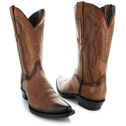 Men's Snip Toe Cowboy Boots Tan (H50030) | Soto Boots Soto Boots