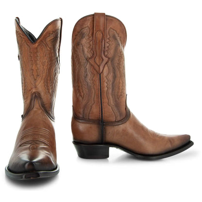 Men's Snip Toe Cowboy Boots Tan (H50030) | Soto Boots Soto Boots