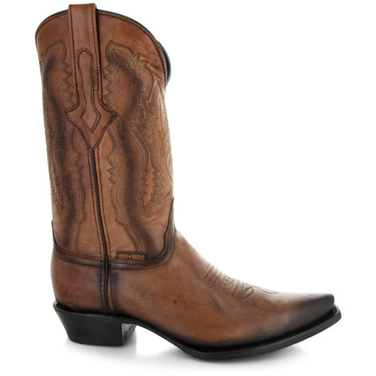 Men's Snip Toe Cowboy Boots Tan (H50030) | Soto Boots Soto Boots
