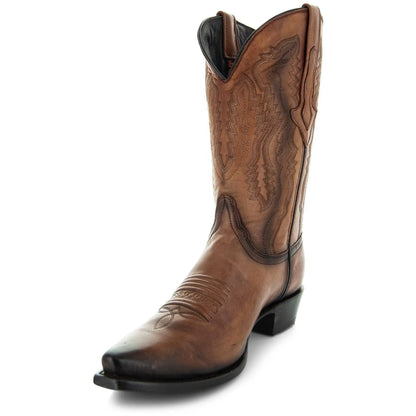 Men's Snip Toe Cowboy Boots Tan (H50030) | Soto Boots Soto Boots