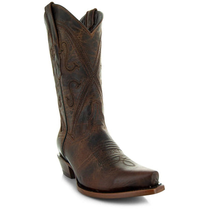 Cheyenne Cowgirl Boots | Women's Snipped Toe Leather Boots (M50041) Soto Boots