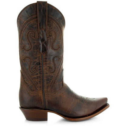 Cheyenne Cowgirl Boots | Women's Snipped Toe Leather Boots (M50041) Soto Boots