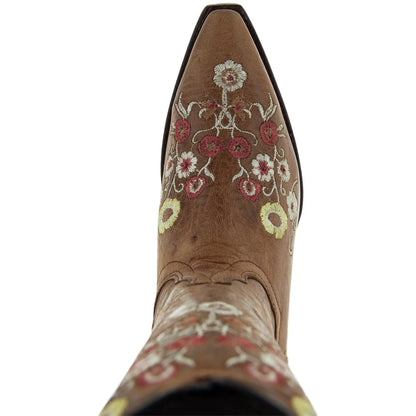 Women's Snipped Toe Western Boots | Floral Showstopper Cowgirl Boots (M50044) Soto Boots